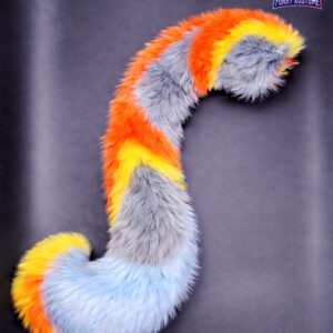 Custom Colorful Furry Fursuit Set – Head, Paws (Feet), and Fluffy Tail